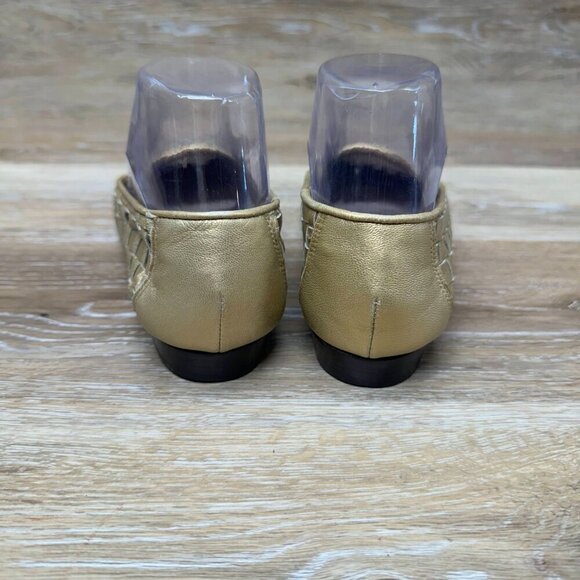 Cole Haan God Metallic Woven Leather Flats Women's Size 7 - Picture 3 of 6